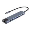 8-in-1 Docking Station: Compatible with Apple Laptops, USB Hub, Network Port, Card Reader, and Type-C Expansion.