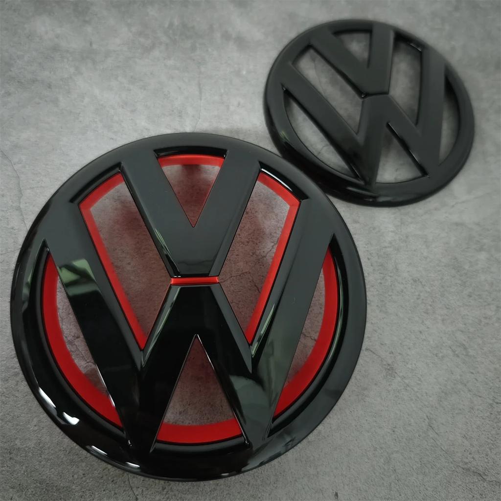 2025 Hot Volkswagen Golf MK6 2009-2012 Front Grill Emblem 135mm & Rear Trunk Badge 110mm 2PCS Replacement Car Logo Car Accessor