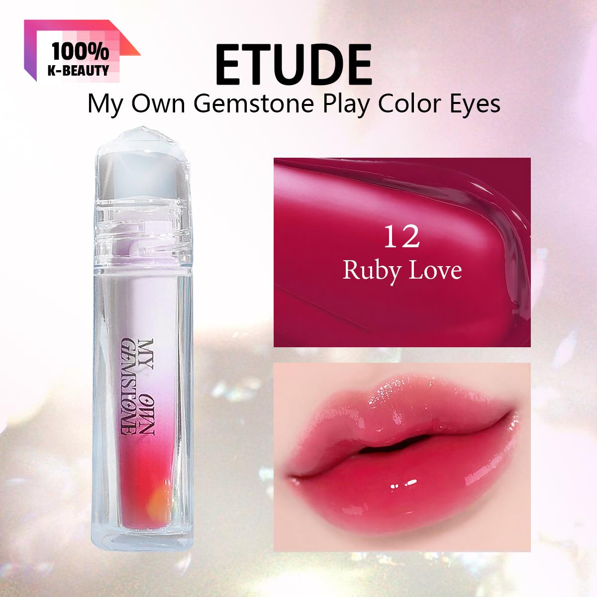 ETUDE My Own Gemstone Over Glowy Tint 12-17, High Shine, Lightweight, Non-Sticky, Comfortable Wear, K-Beauty, Korean Makeup 12 Ruby Love