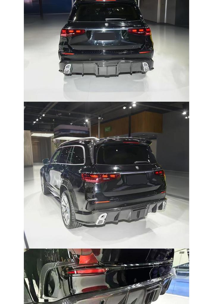 Mercedes GLS Maybach LUMMA Style Carbon Fiber Rear Bumper Diffuser Upgrade