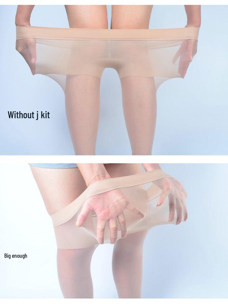 Men's Seamless Pantyhose with U-Shaped JJ Pouch - Silky, Invisible, and Cut-to-Fit for Summer