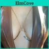 Chaîne de Poitrine Chaîne Corps Femmes Bijoux de Corps Chaîne de Soutien Poitrine Club Fête Couleur Unie Acier Inoxydable Forme Triangle Dame Bikini Poitrine Accessoire Décoratif
