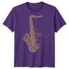 Saxophone Jazz Music Unisexs Tshirt Ornate Instruunisext