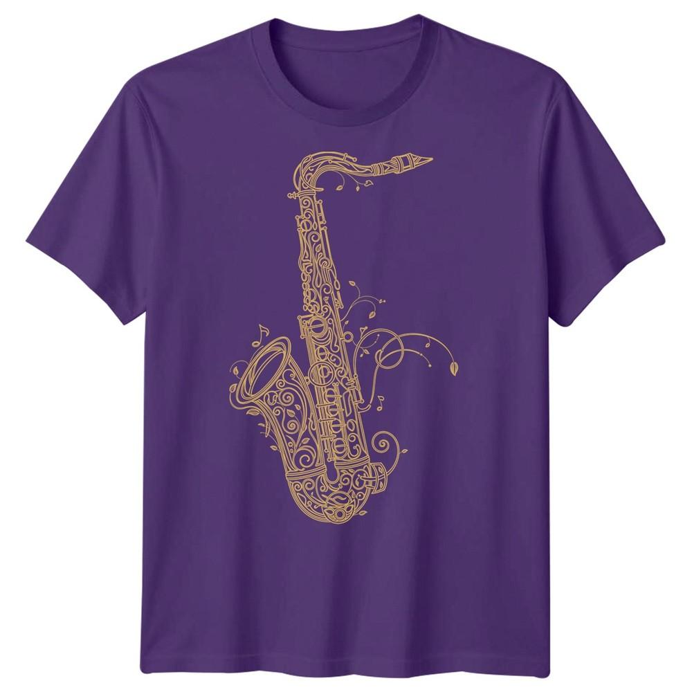Saxophone Jazz Music Unisexs Tshirt Ornate Instruunisext
