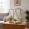 Artistic Metal Plant Holder Geometric Durability Iron Garden Shelf For Living Room Balcony Decoration