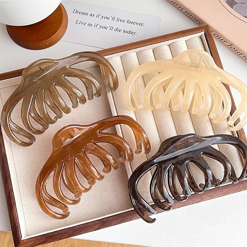 Sweet Simple Hair Claw For Women Girls Versatile Shark Clip Fashion Hair Accessories Vintage Temperament Hair Claw Gifts