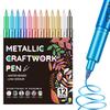 Metallic Craft Pens: 12-36 Colors, Gold & Silver Signature Markers for Greeting Cards, Photo Albums, and Metal