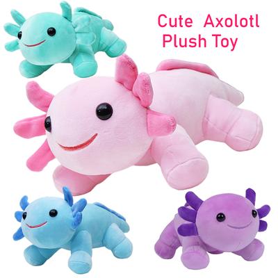 Weiches Anime Axolotl Plüschtier Salamander Kuscheltier Kissen Kawaii Cartoon Puppe Heimdekoration für Freund Weihnachtsgeschenk