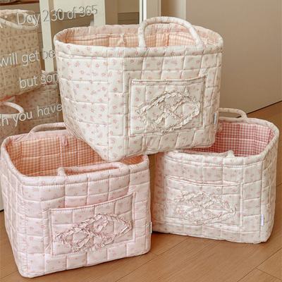 Car Interior Storage Baskets Lightweight Underwear Sundries Laundry Basket Foldable Cotton Storage Pouch Daily Clothing Baskets