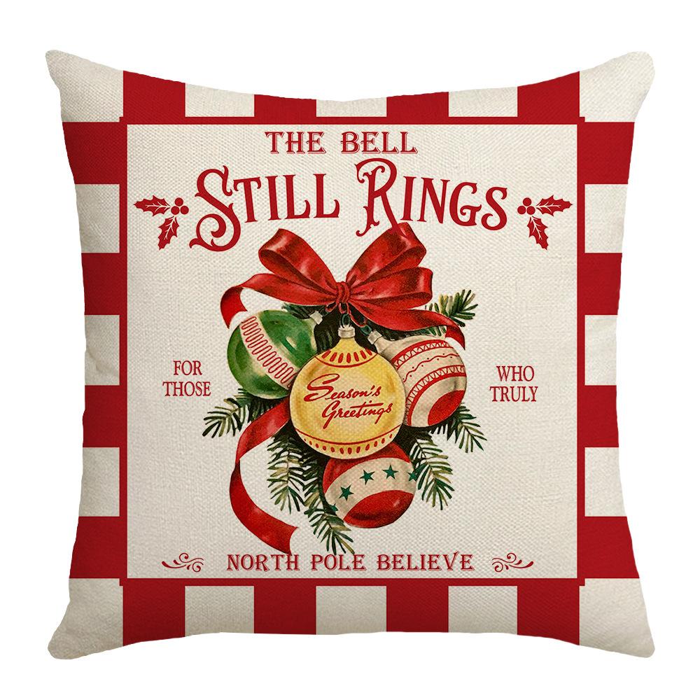 Red Santa Claus Warm Atmosphere Christmas Pillowcase Home Decoration Sofa Cushion Bedroom Pillowcase