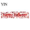 Spooky Backdrop for Home Large Happy Halloween Banner Outside, 70 x 15 Inch Yard Sign Reusable Flag, Welcome Garden Fence Party Decoration Front Porch