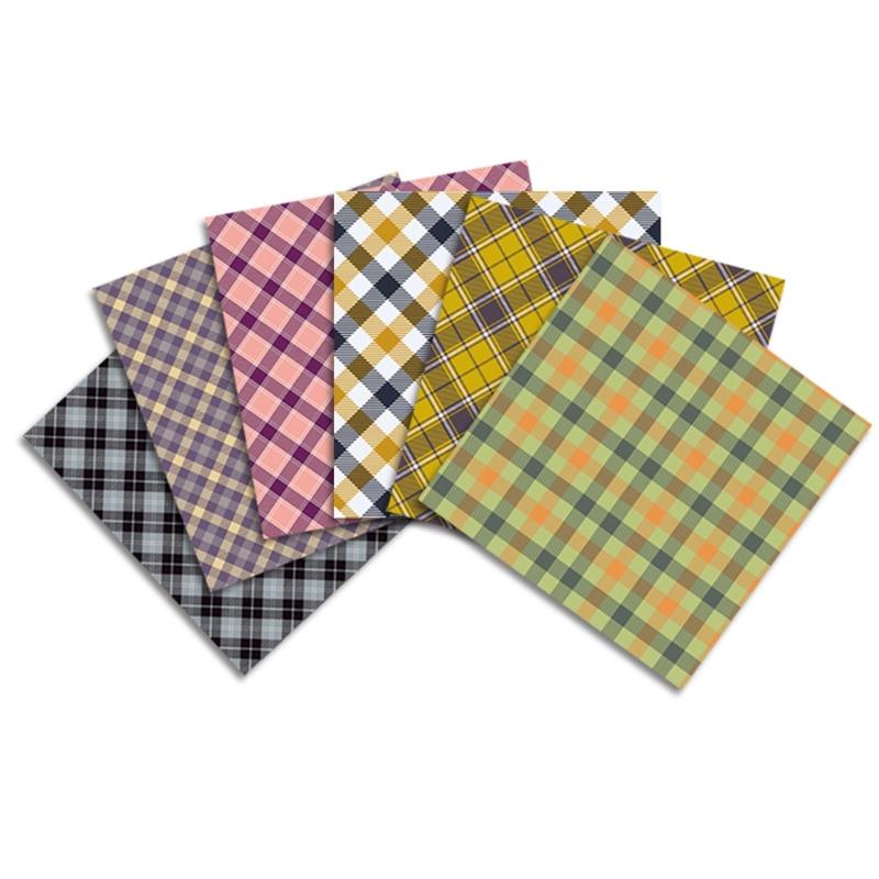 Pattern Paper Set of 24  6in Plaid Patterned Cardstock Present Packaging for Home Festival Holiday Card Decoration
