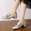 Woman PumpsLoafers Shoes for Women Moccasins with Medium Heels Square Toe Quick Delivery Genuine Mark Footwear 39 Stylish Casual