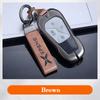 For Xpeng G6 G9 Car Key Case Zinc Alloy Leather Full Protection Key Cover Leather Remote Fob Holder Keychain Auto Accessories