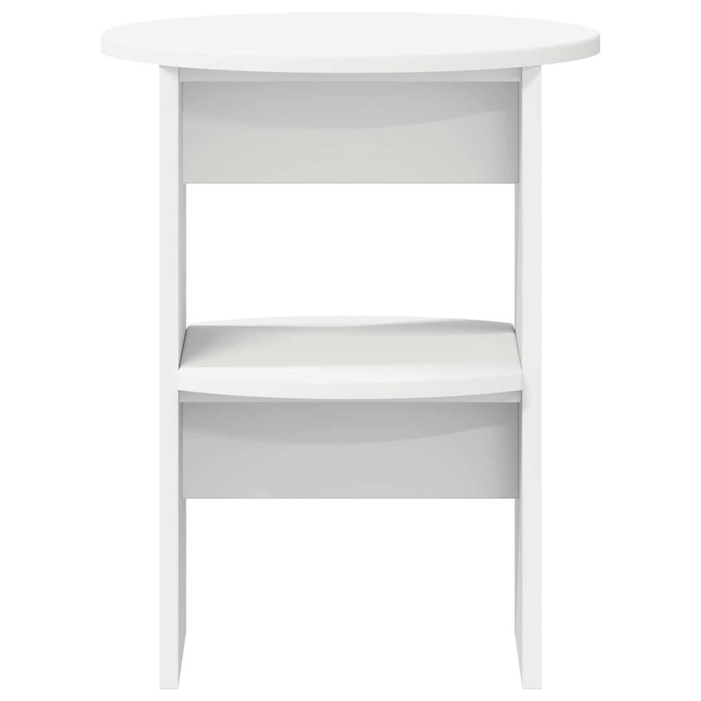 Side Cabinet White Ø40 X 50 Cm Engineered Wood