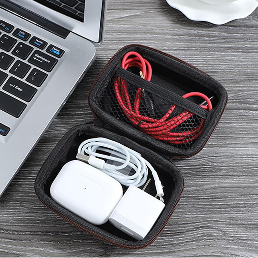 Leather Headphone Protective Cover Dust-proof Audio for Shell Earphones Storage Cases Earphone Zipper Bags Spare Parts