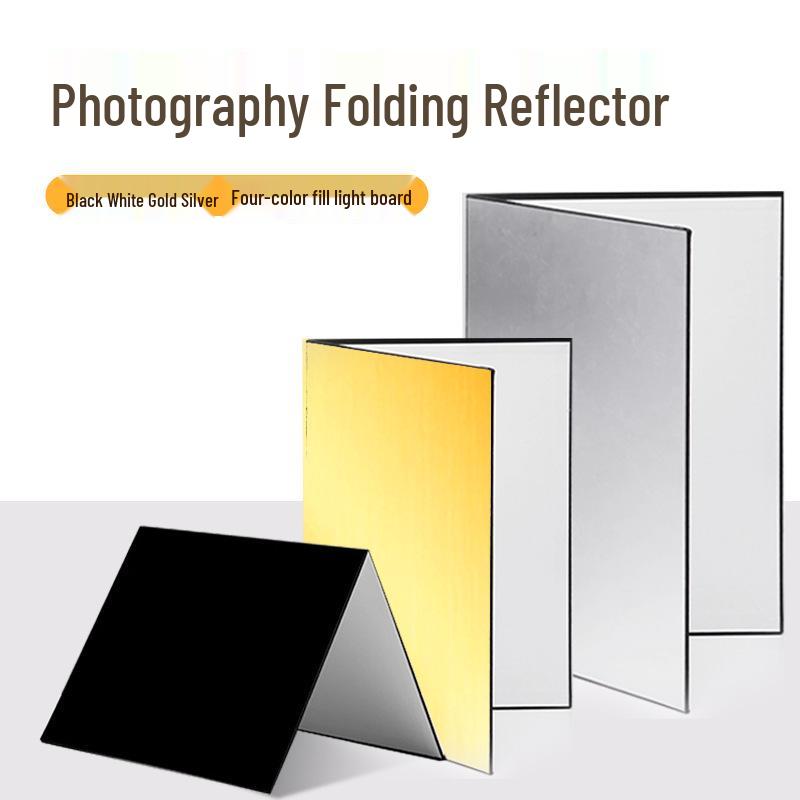 A3/A4 Photography Cardboard Reflector for Fill Light - Black, White, Silver, Gold