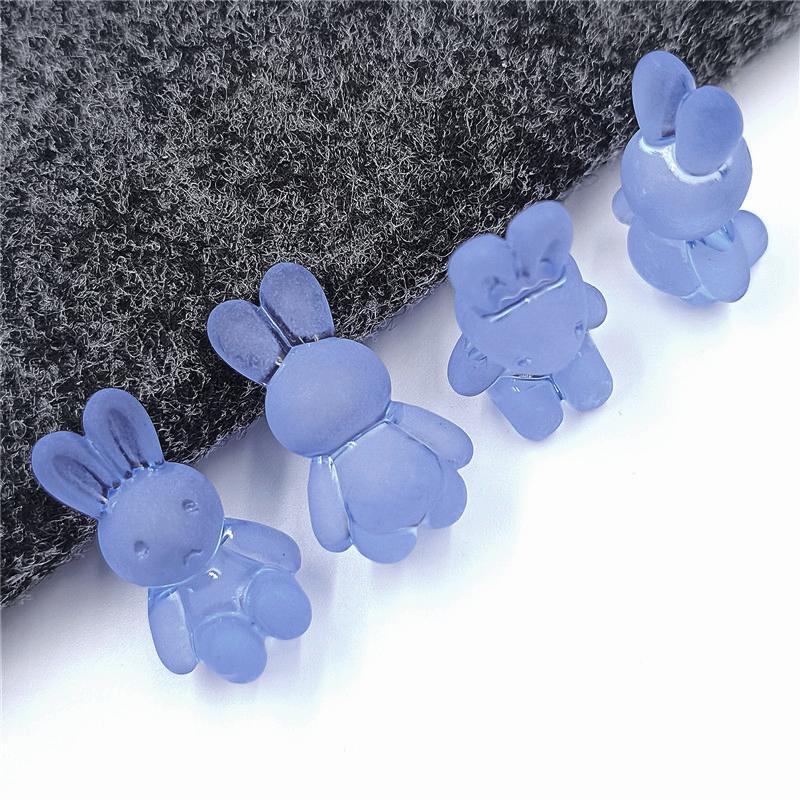 Home Party Supplies Cartoon 10Pcs DIY Bracelet Necklace Hair band Rabbit Resin Beads For Spacer Making Cute Frosted Jelly Color For Jewelry Making