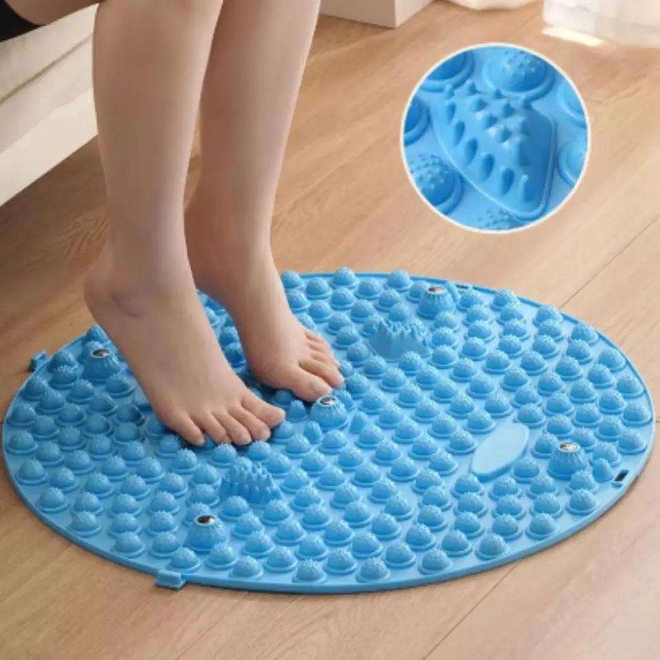 Foot Yoga Massage Acupressure Board Mat Muscle Relaxation Round Exercise Mat Fitness Foot Training Massage Acupressure Mat