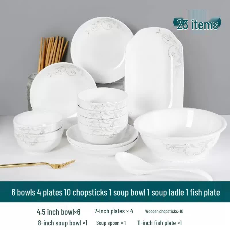 Youluo 18-Piece Enamel Dinnerware Set