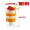 5 Stück Mini-Einwegbecher für Pudding, Gelee, Mousse, Eisbecher, Vorspeisenschüssel für Zuhause, Dessertladen, Lebensmittelbehälter, Plastikbecher