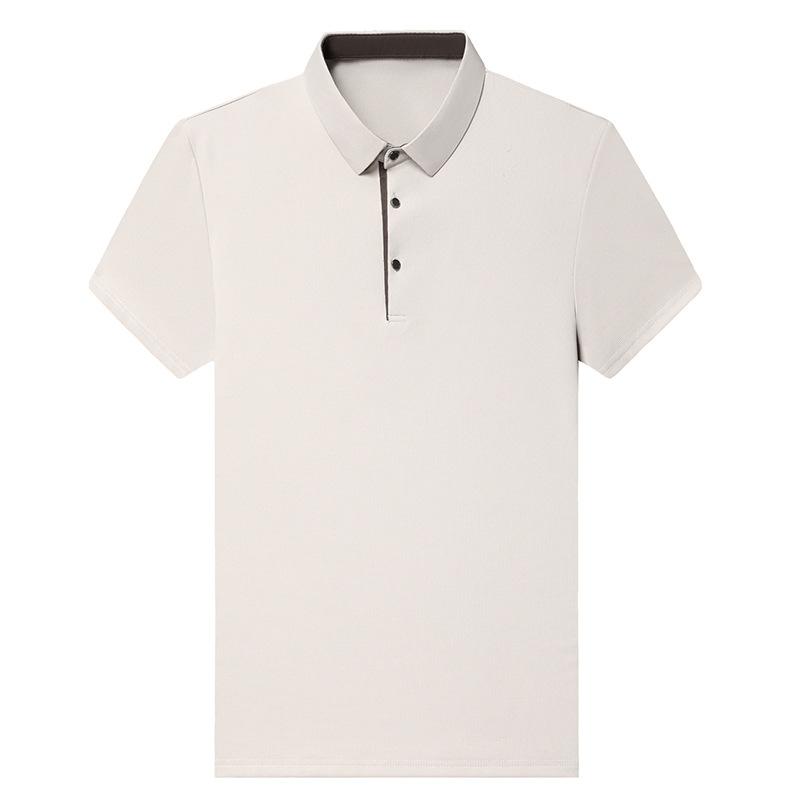 Solid Color Polo Shirt Men Business Polo Collar Half Sleeved Top Summer Casual Short Sleeved T-shirt Men Mountaineering Shirts