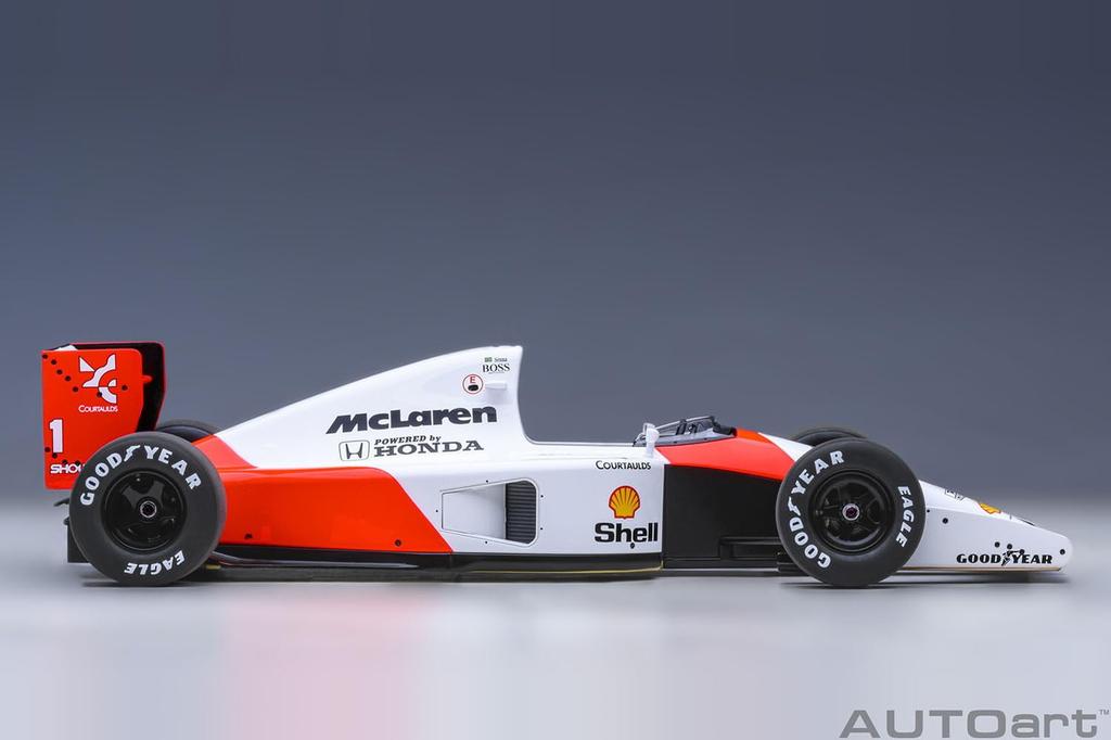 AUTOart Scale McLaren Honda Japanese Grand Prix 1991 Ayrton Senna logo 1/18 MP4/6 #1 (McLaren included)