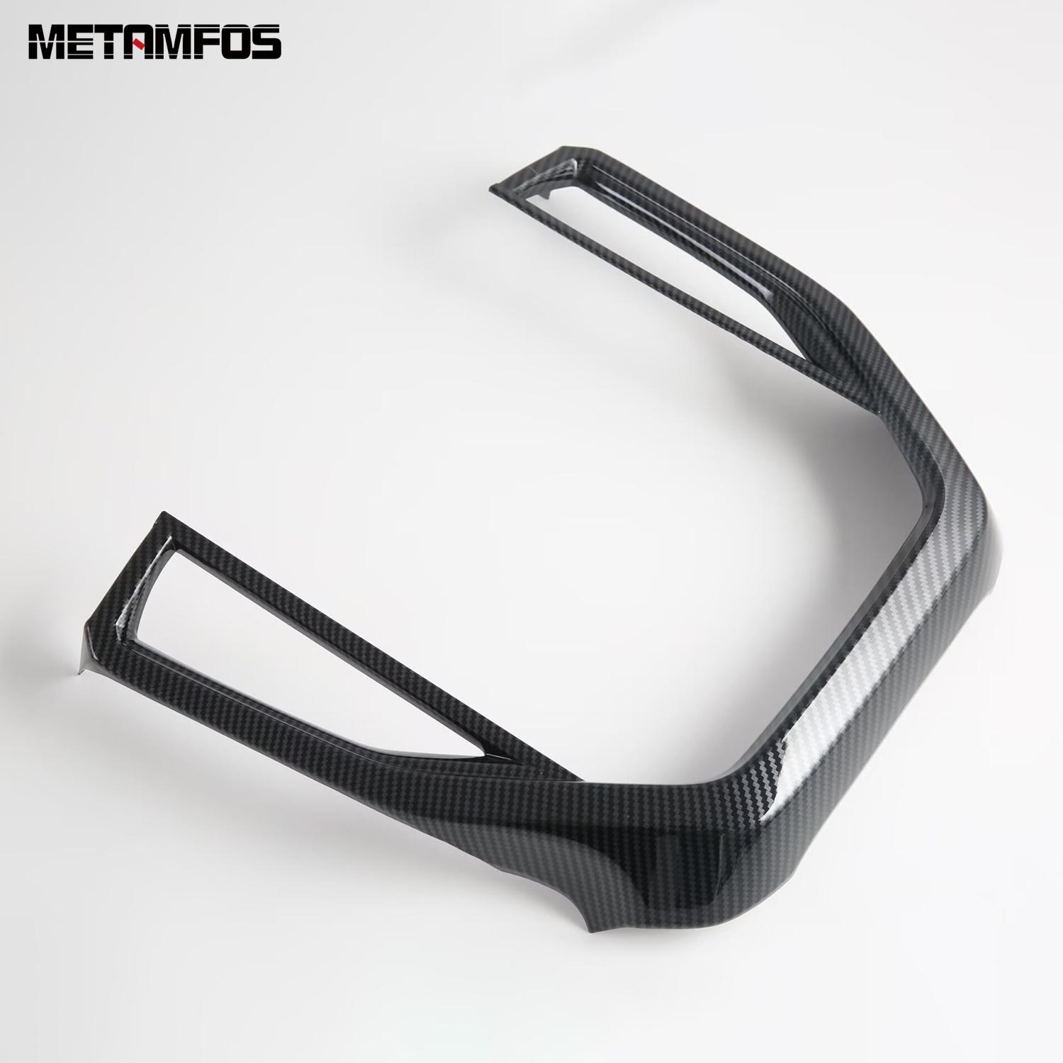 For Subaru Forester 2025 2026 Carbon Fiber Center Console GPS Navigation Frame Panel Cover Trim Sticker Interior Accessories Carbon Fiber Style