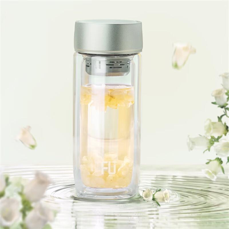 FUGUANG Natural Elegance Double-Layer Glass Tea & Water Cup