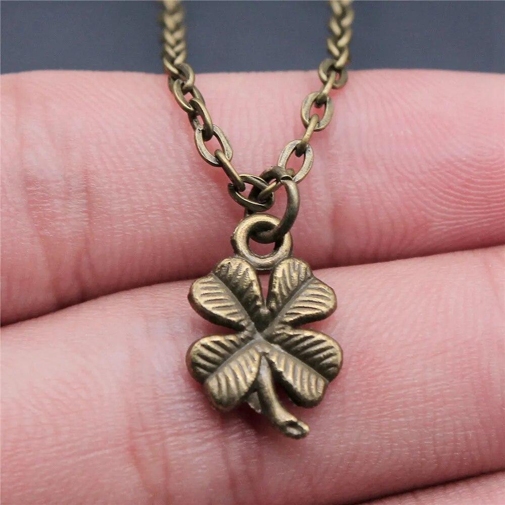 

Клевер, грибные листья, ожерелье, украшения, принадлежности для изготовления ювелирных изделий, длина цепочки 43 + 5 см A10-1pcs-17x13mm