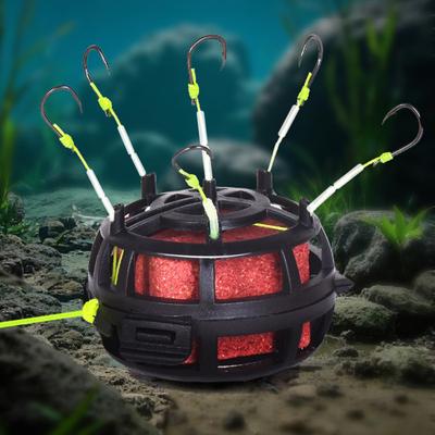 Umgekehrter Bodenköderkorb Angelhaken 360-Grad Schwimmendes Design Vollständige Anschlagabdeckung Köderkorb Falle Angelhaken