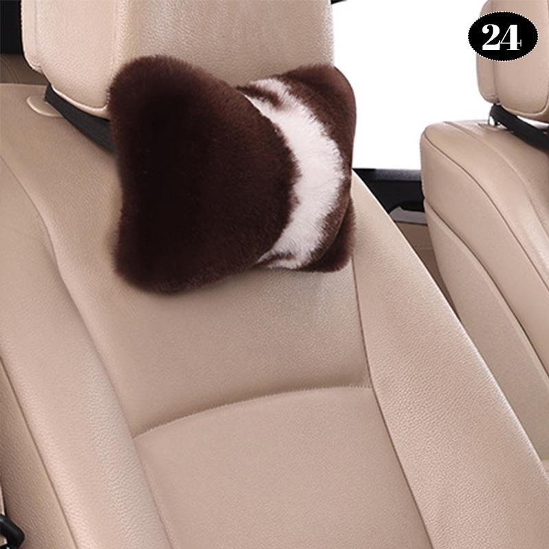 NEW Imitation Wool Universal Car Seat Cover Winter Thickened Warm Plush Auto Pillow Artificial Fur Seat Cushion Interior Fashion