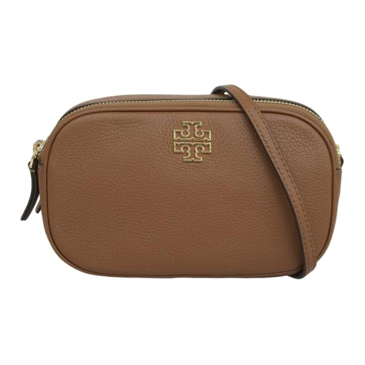 

Tory Burch Britten Leather Crossbody Bag Women bags Gold Tan 157733-909 Basic Set (Bag+Dust Bag)