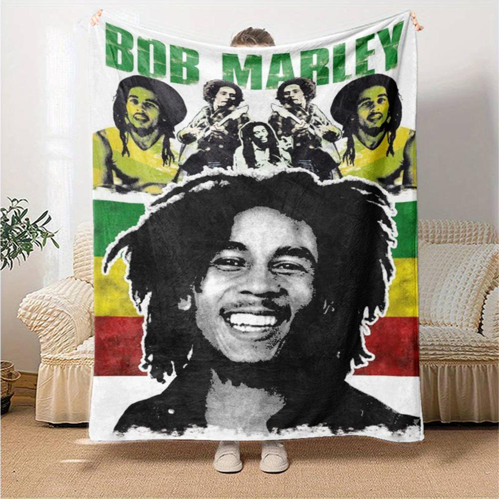 Bob Marley Blanket Durable Comfort Suitable for Bed Office Couch Four Seasons Universal Digital Print Best Holiday Gift for Friends Family