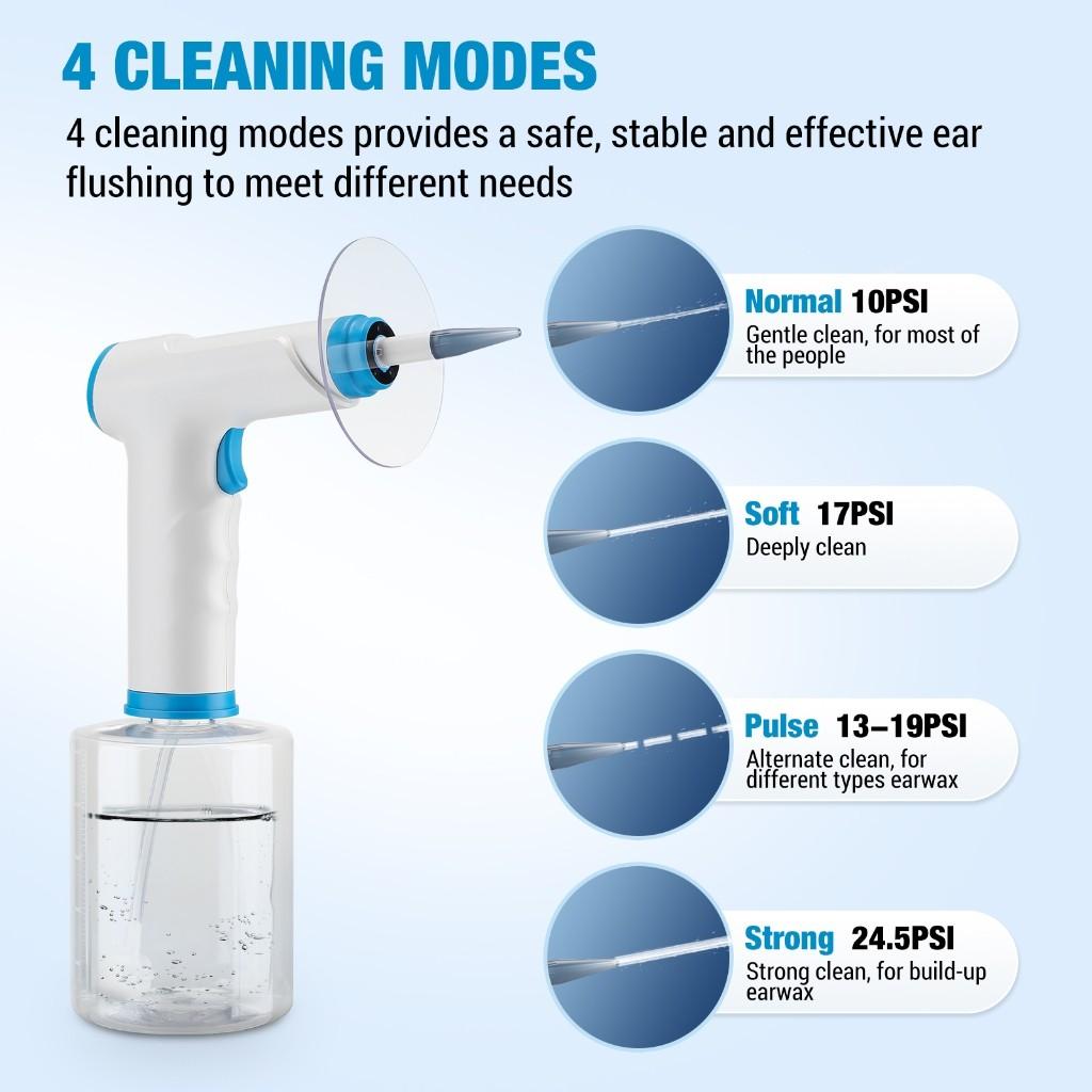 Multifunktionaler Elektrischer Ohrwasserreiniger Ohrenschmalz Ohrenschmalz Entfernung Spülsystem Haushalt Tragbares Ohrreinigungsgerät