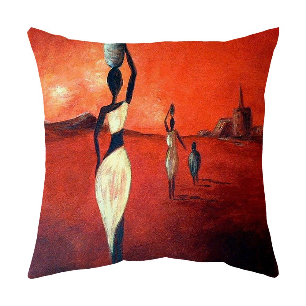 Bunte handbemalte ägyptische schwarze Autokissenhülle Sofakissen Kissen Heimkissen