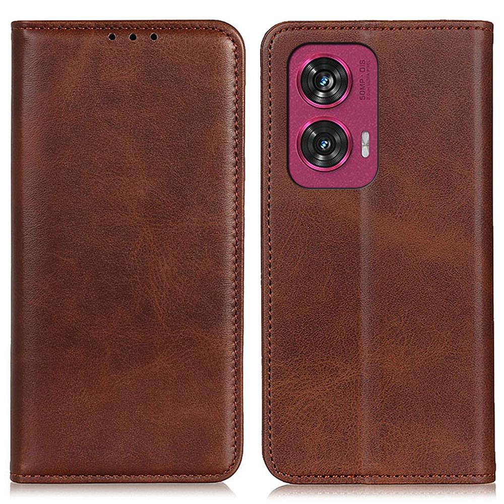 For Motorola Edge 50 Fusion 5G Case Split Leather Wallet Phone Cover Magnetic Closing