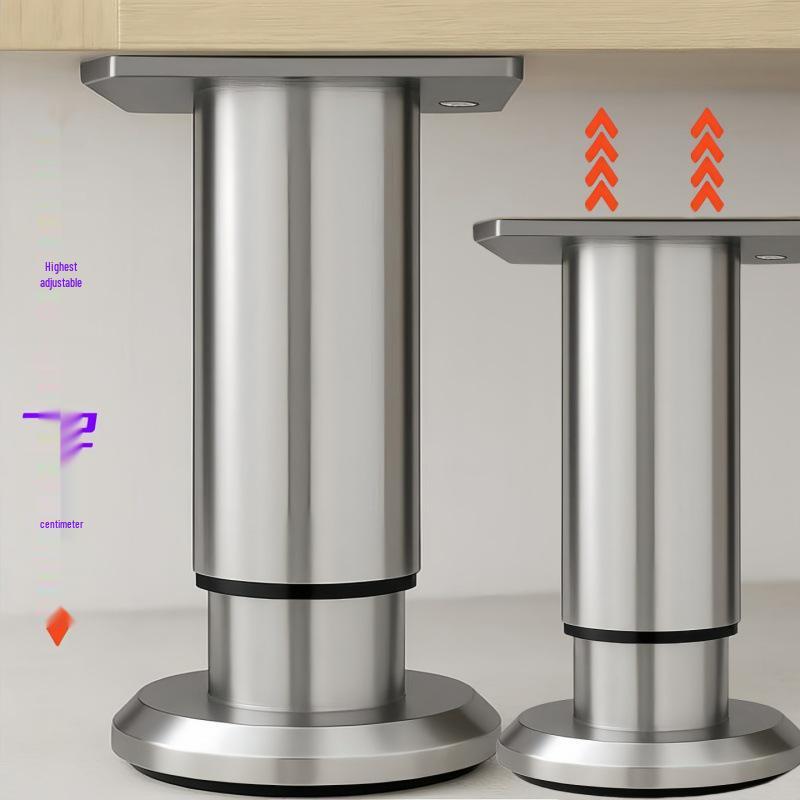 Adjustable Stainless Steel Legs for Sofa, TV Cabinet, Coffee Table, Bathroom Cabinet, and Bed.