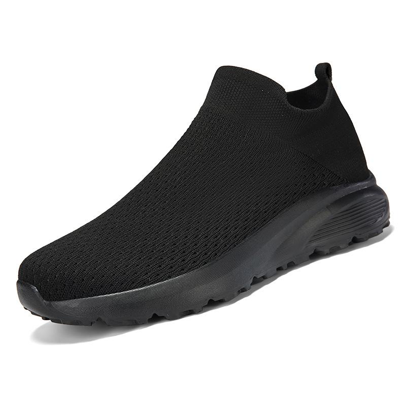 

2025 large size 47 new breathable fly-woven head casual shoes men s shoes soft sole light one-pedal walking shoes 48