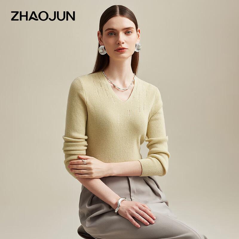 

Женский кашемировый свитер с V-образным вырезом Zhaojun M