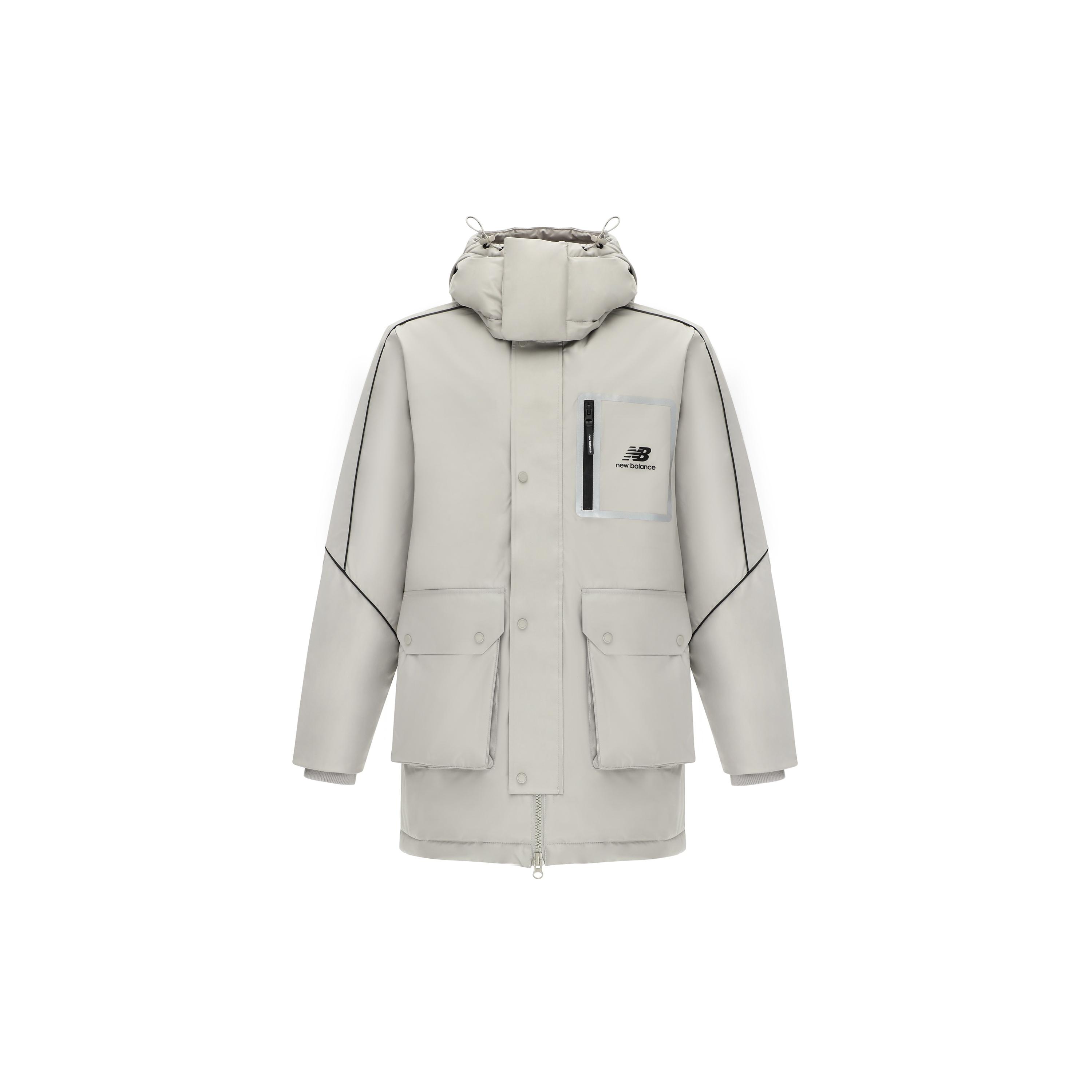 New Balance Sportswear Hooded Jacket Asia Sizing Grey Black Men s AMJ14320-ARF M