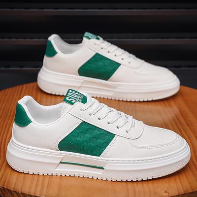 Sneaker da uomo alla moda Fondo spesso Bianco Flessibile Scarpe da esterno Impermeabile Piatti Antiscivolo Resistenti all'usura Confortevoli Primavera e Autunno