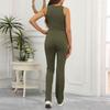 Damen 2-teiliges modisches lässiges High-Stretch formendes ärmelloses Hosen-Set