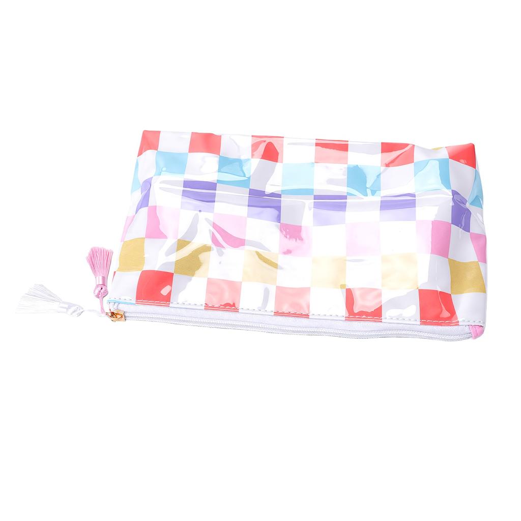 Travel Makeup Bag Large Capacity Travel Toiletry Bag Water Proof Glossy Transparent PVC Color Blocking S