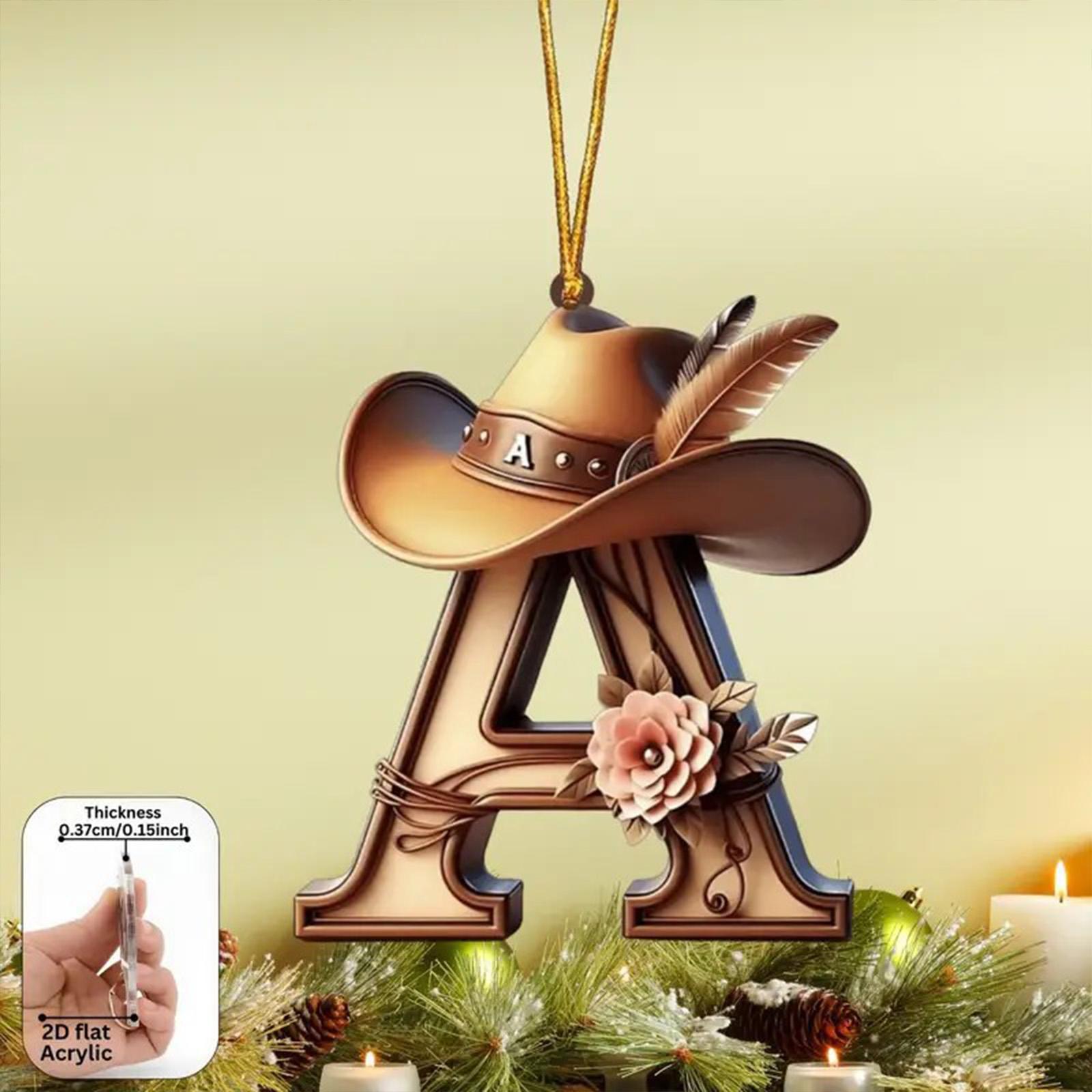 Кулон с 26 буквами, Подвеска для украшения фестиваля, Подвеска в джинсовой тематике, Подвеска для рождественской елки, Акриловое украшение One Size