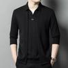 Herren Frühling und Herbst Lässig Fake Zwei T-Shirt Hübsch Langarm Uni Patchwork Poloshirts