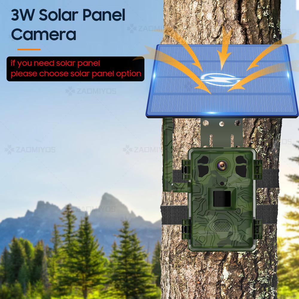 4MP 4G SIM Solar Hunting Trail PIR Motion Detection Large Capacity Battery Outdoor Night Vision Wildlife Camera