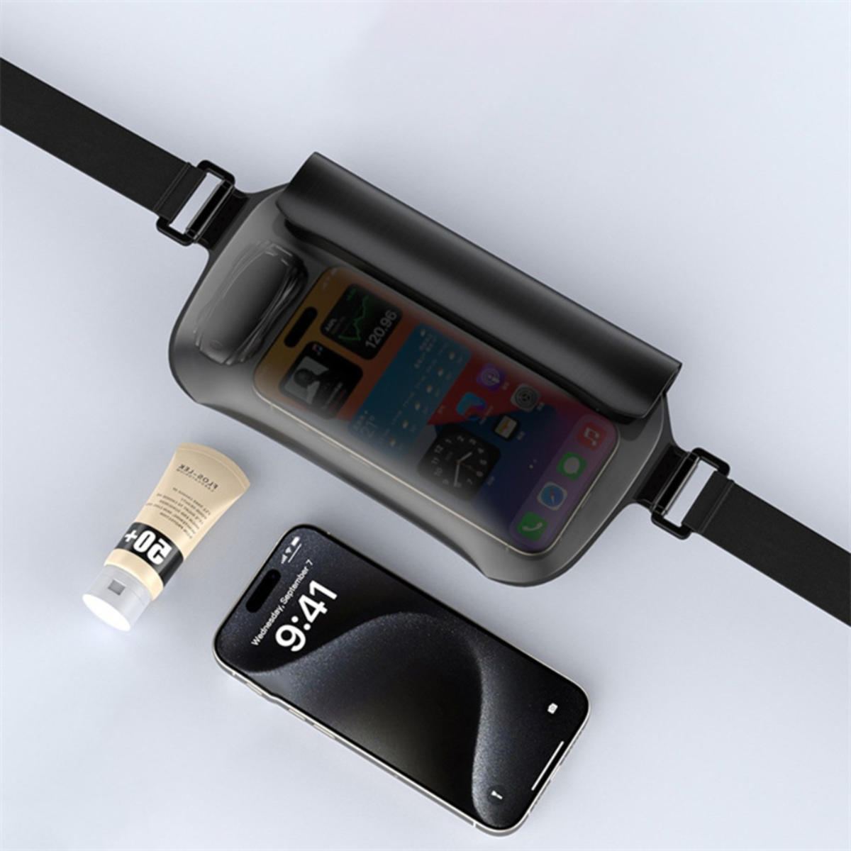 

Waterproof Sealing Drift Diving Swimming Waist Bag Touchscreen Transparent Photo Waterproof Bag Underwater Dry Bags for Phone one size чёрный