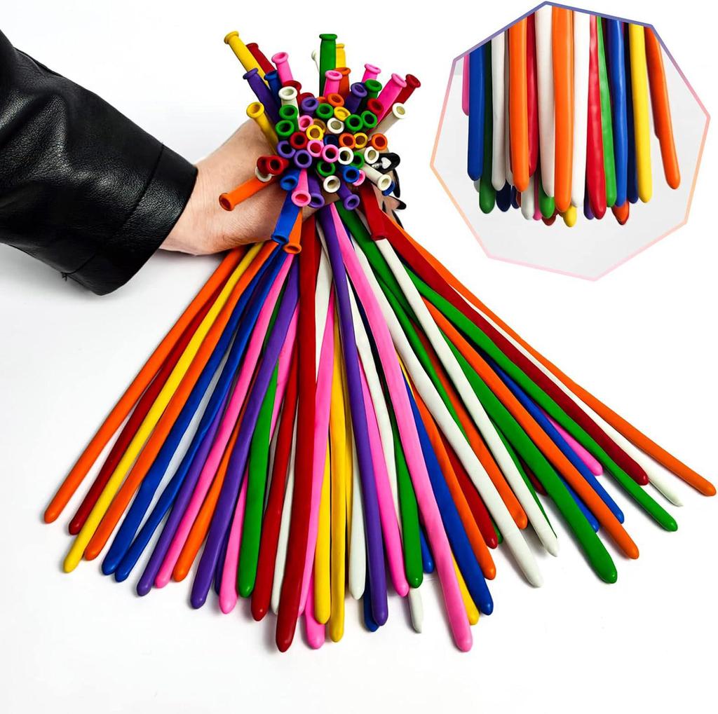 260 Pack of Thickened Long Magic Balloons for Modeling, Weaving, Birthday Decorations, and Ground Promotions