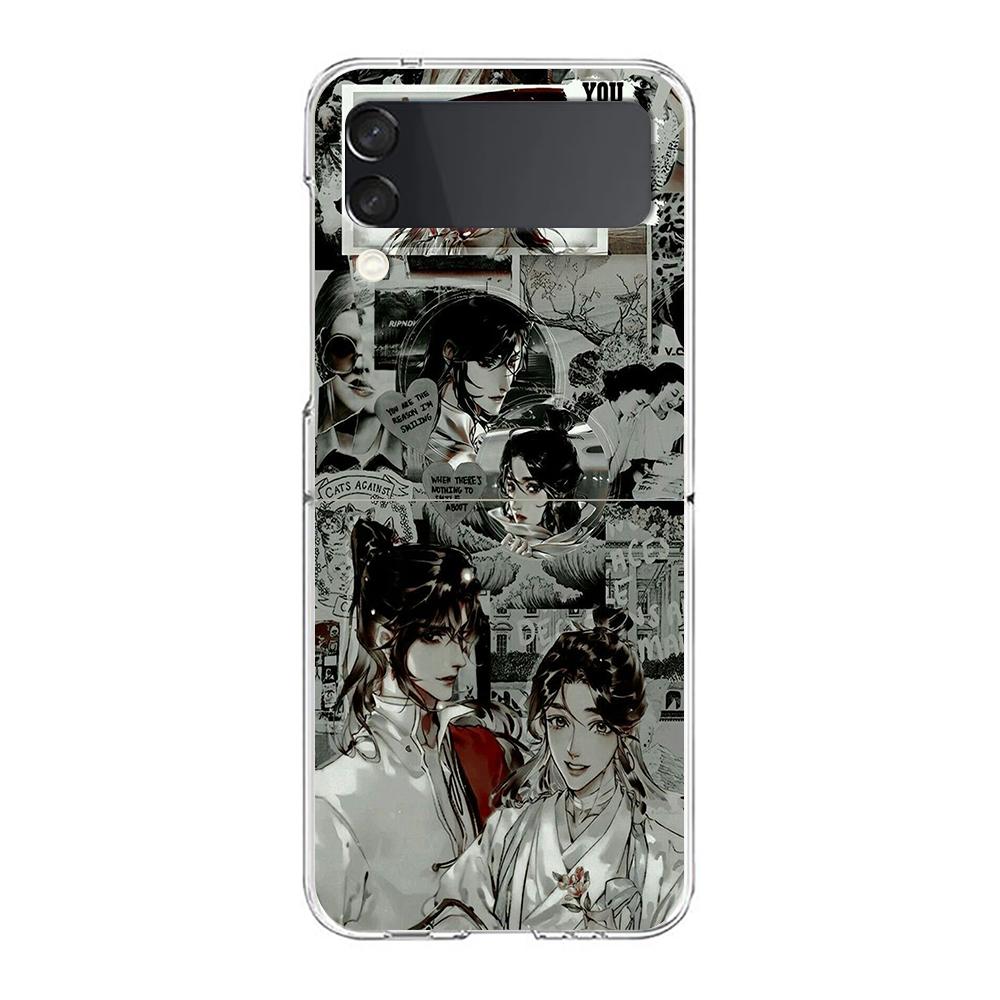 Heaven Official's Blessing Handyhülle Für Samsung Galaxy Z Flip 3 4 5 Hart Faltbar Transparent PC Bumper Für Samsung Z Flip3 Hülle